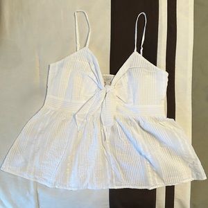 Loft Petite Small White Flowy Tank